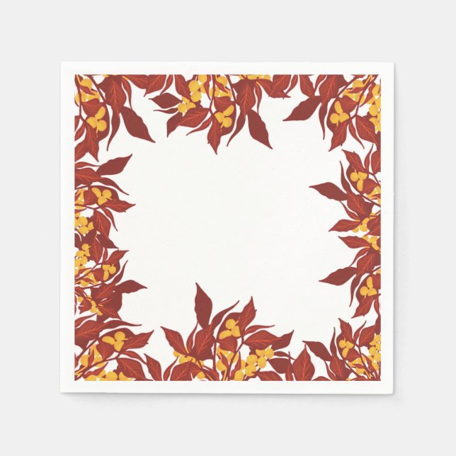 Herbstliches Papier Serviette (Vorderseite)