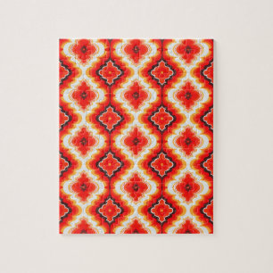 Herbstliches psychedelisches Sonnenuntergang Puzzle