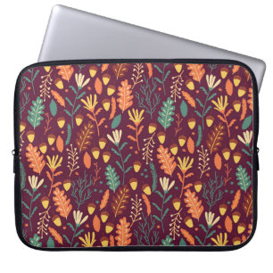 Herbstliches Rot-Orange Vintage Motiv Laptopschutzhülle
