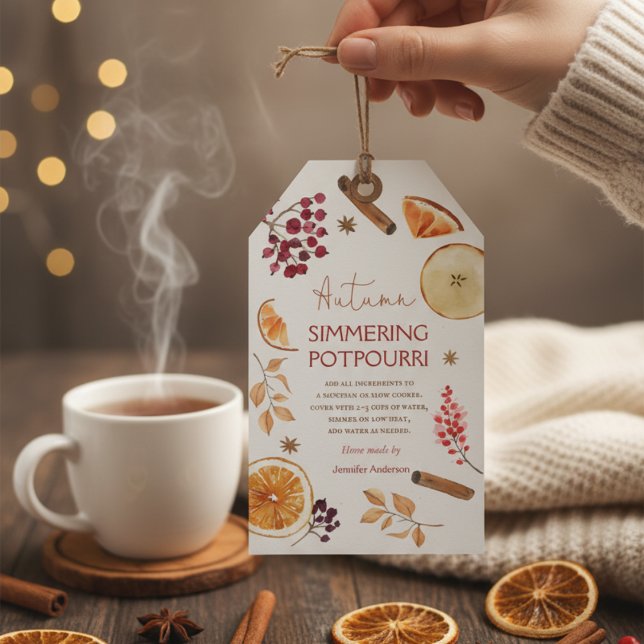 Herbstliches simmerndes Potpourri Geschenkanhänger (Von Creator hochgeladen)