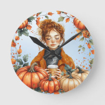 Herbstliches Wanduhr
