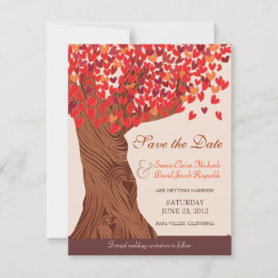 Herbstliebe Romantische Eiche Termin merken Save The Date