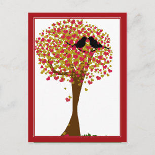 Herbstliebenvögel Postkarte