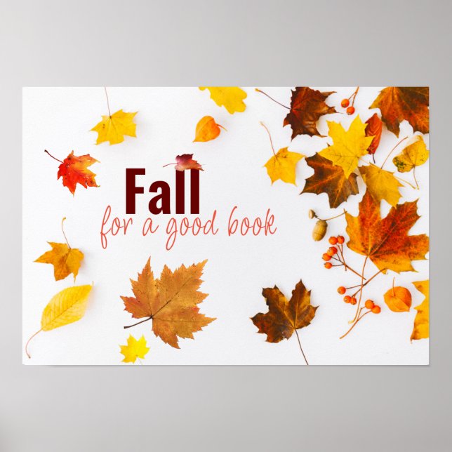 Herbstliteratur Poster Print (Vorne)