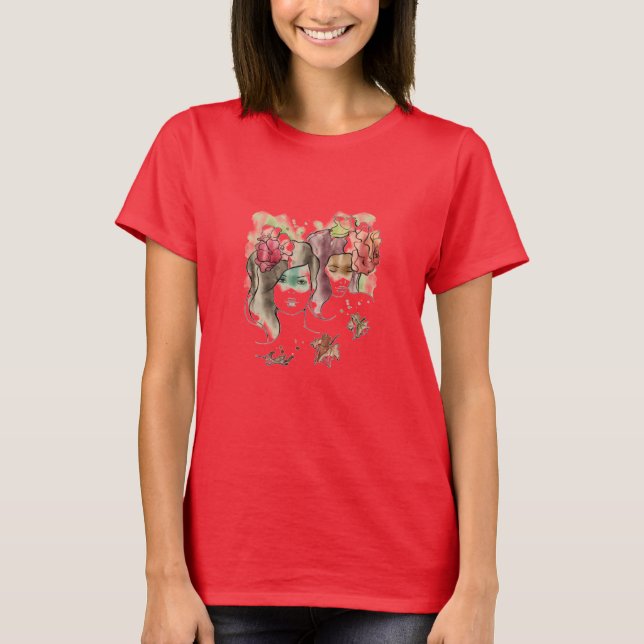 Herbstmädchen - Ringer-Shirt T-Shirt (Vorderseite)