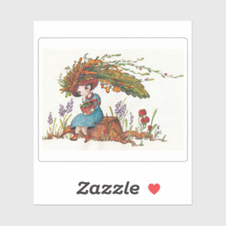 Herbstmädel Aufkleber