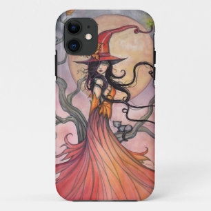 Herbstmagie Hexe und Katze Fantasy-Kunst Case-Mate iPhone Hülle