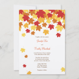 Herbstmapelleaf Einladung zur Hochzeit