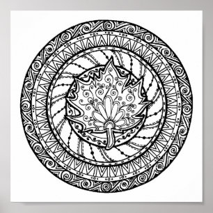 Herbstmapfelleaf Doodle 2 Poster