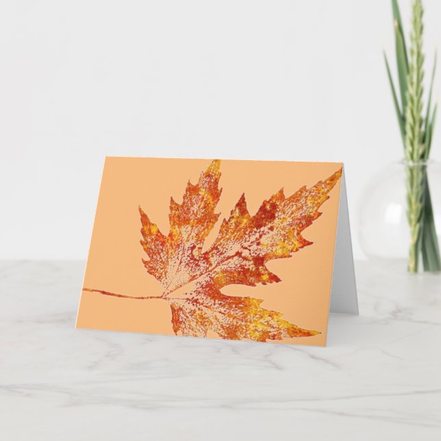 "Herbstmaple #1 on Orange" Ländergrüßkarte Karte (Vorderseite)