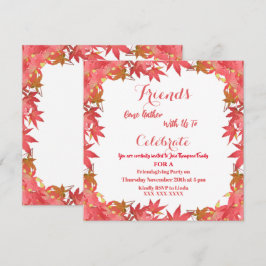 Herbstmaple Blätter Einladung zur Verleihung von F