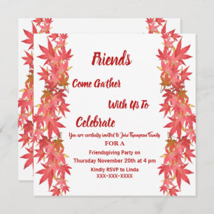 Herbstmaple Blätter Einladung zur Verleihung von F