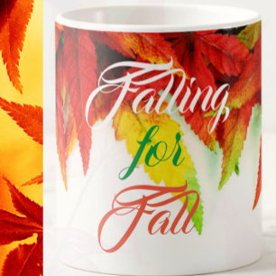 Herbstmaple-Blätter fallen für Herbst Kaffeetasse