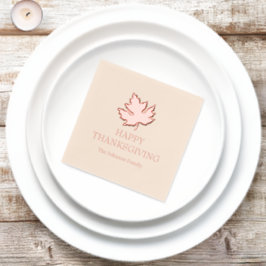 Herbstmaple Blätter glücklich Thanksgiving Servietten Mit Folie