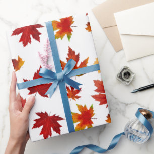 Herbstmaple Blätter Muster Erntedank Geschenke Geschenkpapier