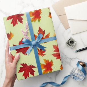 Herbstmaple Blätter Muster Erntedank Geschenke Geschenkpapier