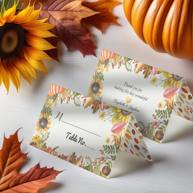 Herbstmaple Blätter Pumpkin Hochzeit Tischnummer (Von Creator hochgeladen)