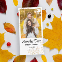 Herbstmaple Leaf Edge Wedding Save the Date