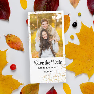 Herbstmaple Leaf Edge Wedding Save the Date