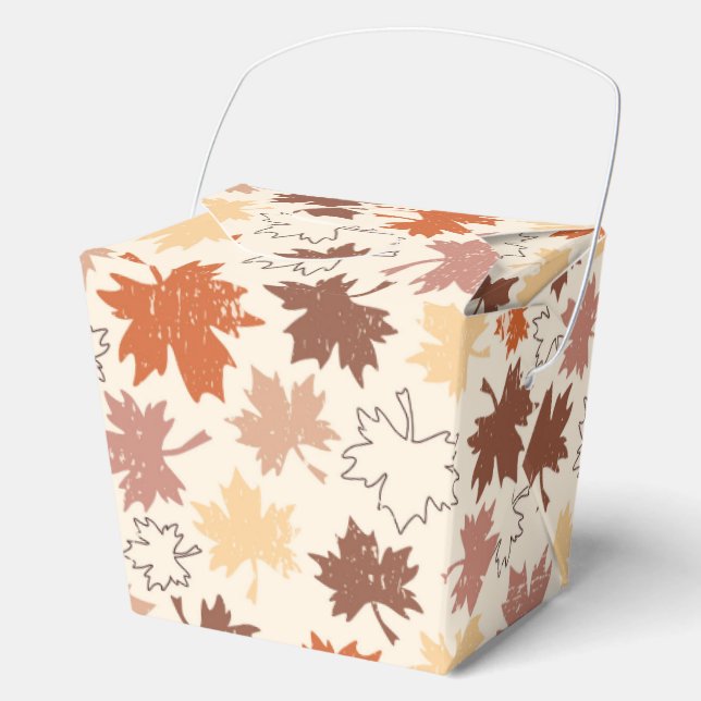 Herbstmaple verlasse Erdtöne Geschenkschachtel (Vorderseite)