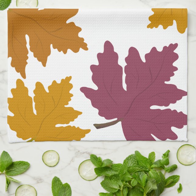 Herbstmaple Verlasst modern Geschirrtuch (Gefaltet)