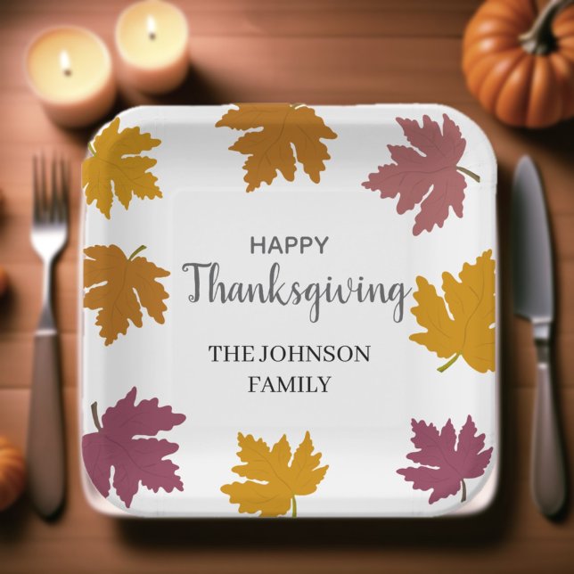 Herbstmaple Verlasst modern Pappteller (Von Creator hochgeladen)