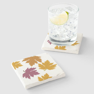 Herbstmaple Verlasst modern Steinuntersetzer