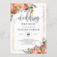 Herbstmarigold Orange Blume Hochzeitsbrunch einlad