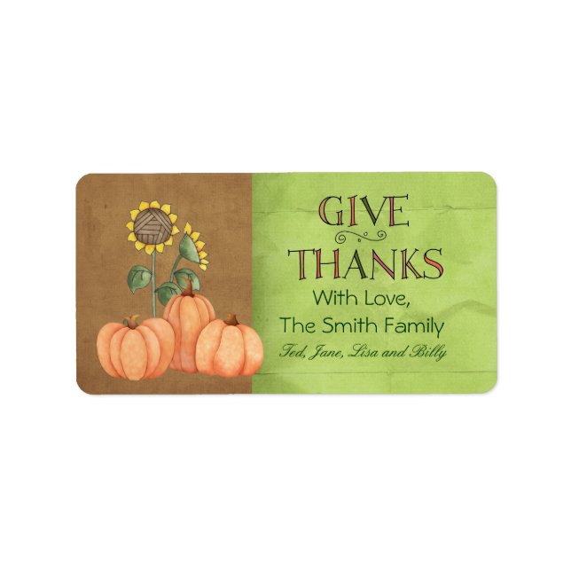 Herbstmarken Adressaufkleber (Vorne)