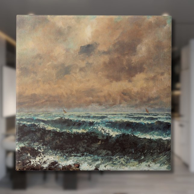 Herbstmeer - Gustave Courbet Fliese (Von Creator hochgeladen)