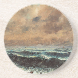 Herbstmeer - Gustave Courbet Getränkeuntersetzer