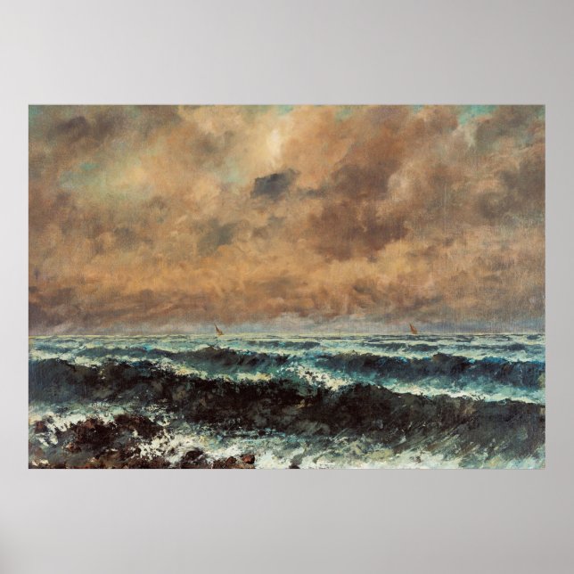 Herbstmeer - Gustave Courbet Poster (Vorne)