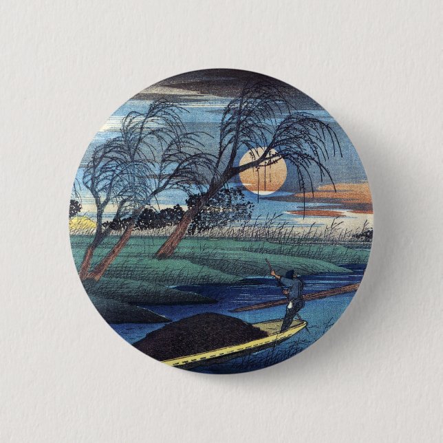Herbstmond in Seba, Hiroshige Button (Vorderseite)