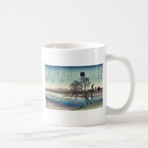 Herbstmond über Tama Fluss durch Ando, Hiroshige Tasse