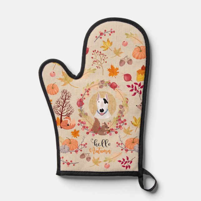 Herbstmoofen Mitt mit Rex the TV Terrier Ofenhandschuh (Vorderseite)
