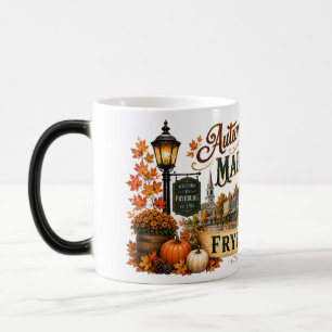 Herbstmorgen auf der Fryeburg Main Street Color Mo Verwandlungstasse