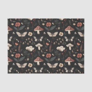 Herbstmuschel und Blume fallen Seidenpapier