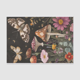 Herbstmuscheln und Blume fallen fallen Seidenpapier