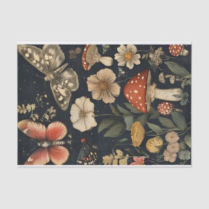 Herbstmuscheln und Blume fallen fallen Seidenpapier