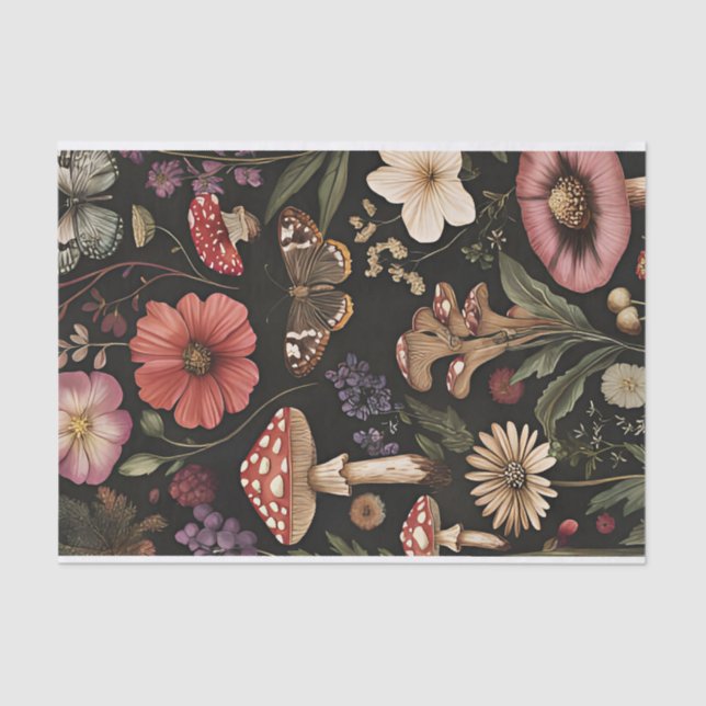 Herbstmuscheln und Blume fallen fallen Seidenpapier (Vorderseite)