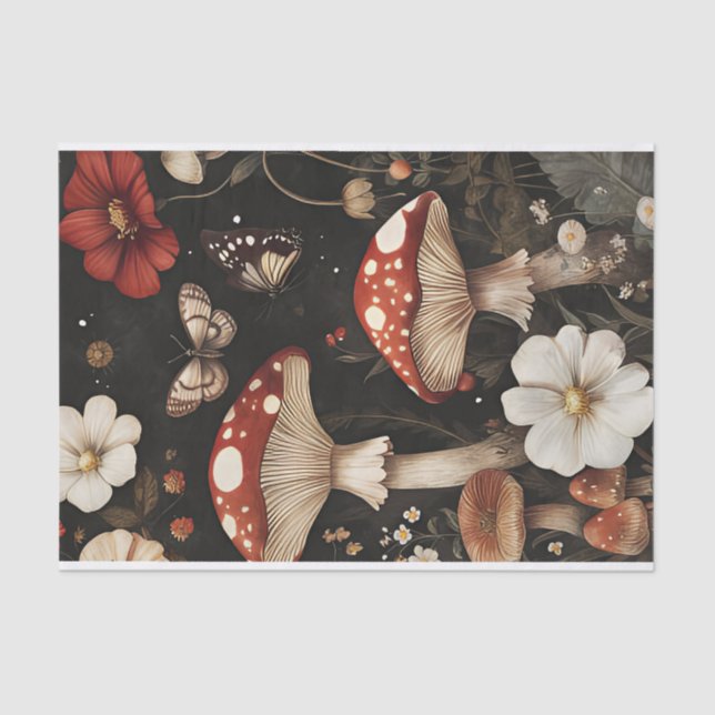 Herbstmuscheln und Blume fallen fallen Seidenpapier (Vorderseite)