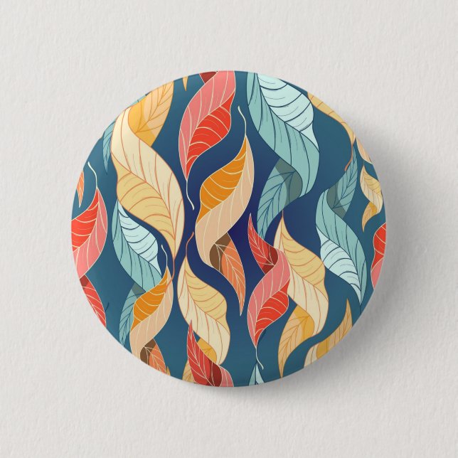 Herbstmuster Button (Vorderseite)