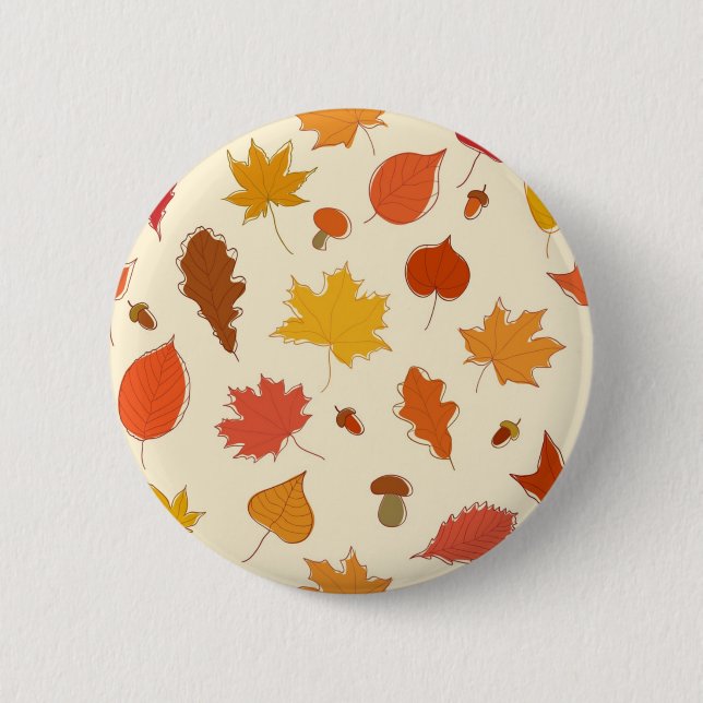Herbstmuster Button (Vorderseite)