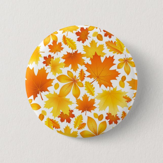 Herbstmuster Button (Vorderseite)