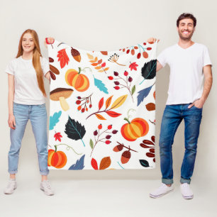 Herbstmuster Fleece Blanket