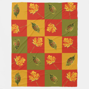 Herbstmuster  fleecedecke