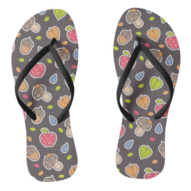 Herbstmuster Flip Flops (Fußbett)
