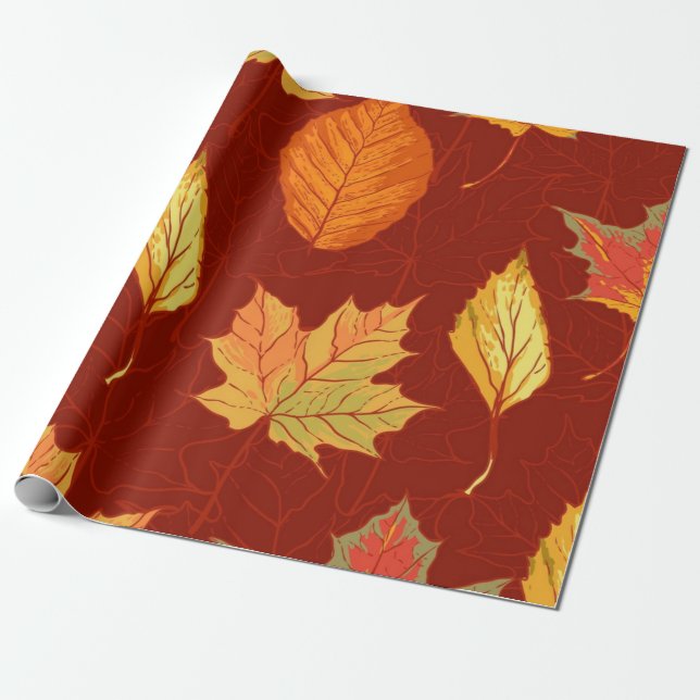 Herbstmuster Geschenkpapier (Ungerollt)
