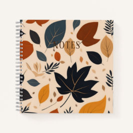 Herbstmuster Herbstmapfelleaf Notebook Notizbuch