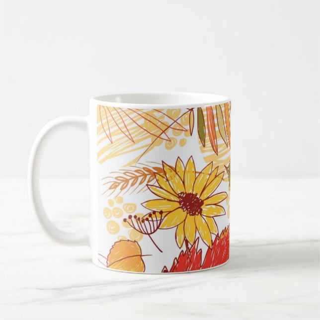 Herbstmuster Kaffeetasse (Links)